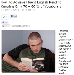 Fluent English reading