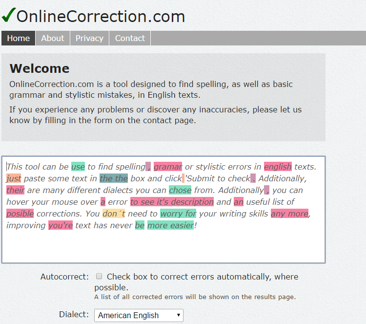 English Grammar check. Syntax Grammar.